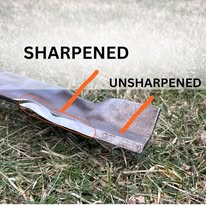 Sharpened mower blade
